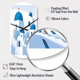 Greek Santorini Odyssey IV - Asymmetric Metal Wall Clock
