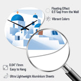 Greek Santorini Odyssey IV - Asymmetric Metal Wall Clock