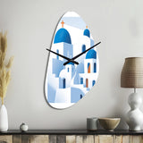 Greek Santorini Odyssey IV - Asymmetric Metal Wall Clock