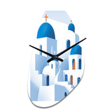 Greek Santorini Odyssey IV - Asymmetric Metal Wall Clock