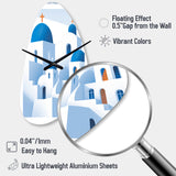 Greek Santorini Odyssey IV - Asymmetric Metal Wall Clock