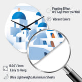 Greek Santorini Odyssey IV - Asymmetric Metal Wall Clock
