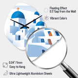 Greek Santorini Odyssey IV - Asymmetric Metal Wall Clock