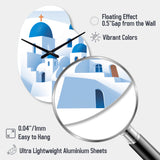 Greek Santorini Odyssey IV - Asymmetric Metal Wall Clock