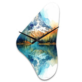 Calming Mountain Riverside III - Asymmetric Metal Wall Clock