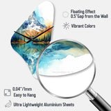 Calming Mountain Riverside III - Asymmetric Metal Wall Clock