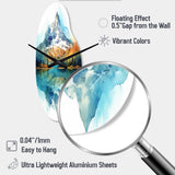 Calming Mountain Riverside III - Asymmetric Metal Wall Clock
