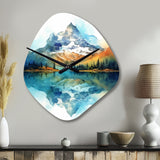 Calming Mountain Riverside III - Asymmetric Metal Wall Clock