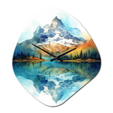 Calming Mountain Riverside III - Asymmetric Metal Wall Clock
