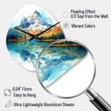Calming Mountain Riverside III - Asymmetric Metal Wall Clock