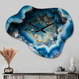 Geode Gems I - Asymmetric Metal Wall Clock