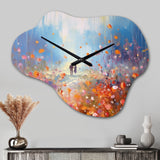 Couple Walking In Artful Romance - Asymmetric Metal Wall Clock
