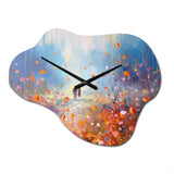 Couple Walking In Artful Romance - Asymmetric Metal Wall Clock