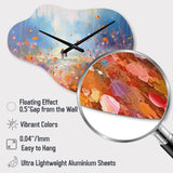 Couple Walking In Artful Romance - Asymmetric Metal Wall Clock