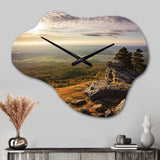 Arkansas Grand Canyon Sunset Harmony I - Asymmetric Metal Wall Clock
