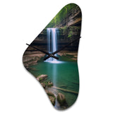 Falls Creek Of Lake Catherine Arkansas II - Asymmetric Metal Wall Clock