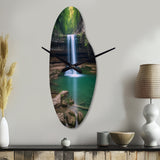 Falls Creek Of Lake Catherine Arkansas II - Asymmetric Metal Wall Clock