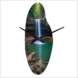 Falls Creek Of Lake Catherine Arkansas II - Asymmetric Metal Wall Clock
