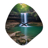 Falls Creek Of Lake Catherine Arkansas II - Asymmetric Metal Wall Clock