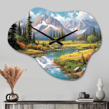 Colorado Mountain Senerity I - Asymmetric Metal Wall Clock