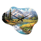 Colorado Mountain Senerity I - Asymmetric Metal Wall Clock