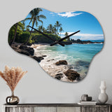Maui Tropical Dreamscape II - Asymmetric Metal Wall Clock