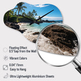 Maui Tropical Dreamscape II - Asymmetric Metal Wall Clock