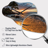 Aloha Tropical Dreamscape I - Asymmetric Metal Wall Clock