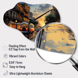 New Orleans Cityscape Comes Alive At Night I - Asymmetric Metal Wall Clock