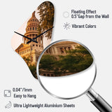 Texas Architectural Heritage - Asymmetric Metal Wall Clock