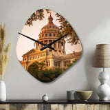 Texas Architectural Heritage - Asymmetric Metal Wall Clock