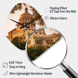 Texas Architectural Heritage - Asymmetric Metal Wall Clock