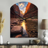 Zion National Park Utah - Asymmetric Metal Wall Clock