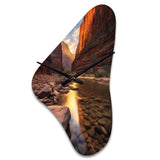 Zion National Park Utah - Asymmetric Metal Wall Clock