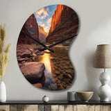 Zion National Park Utah - Asymmetric Metal Wall Clock