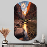 Zion National Park Utah - Asymmetric Metal Wall Clock