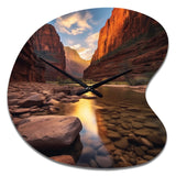 Zion National Park Utah - Asymmetric Metal Wall Clock
