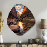 Zion National Park Utah - Asymmetric Metal Wall Clock