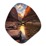 Zion National Park Utah - Asymmetric Metal Wall Clock