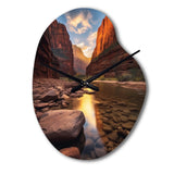 Zion National Park Utah - Asymmetric Metal Wall Clock
