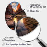 Zion National Park Utah - Asymmetric Metal Wall Clock