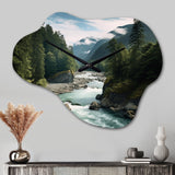 Washington Mount Rainier National Park III - Asymmetric Metal Wall Clock