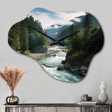 Washington Mount Rainier National Park III - Asymmetric Metal Wall Clock