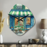 Croissant and Cafe In Paris - Asymmetric Metal Wall Clock