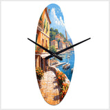 La Dolce Italian Beachside I - Asymmetric Metal Wall Clock