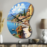 La Dolce Italian Beachside II - Asymmetric Metal Wall Clock