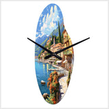 La Dolce Italian Beachside II - Asymmetric Metal Wall Clock