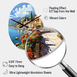 La Dolce Italian Beachside II - Asymmetric Metal Wall Clock