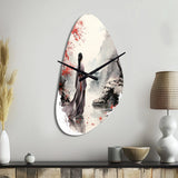 Japan Land Of The Samurai VI - Asymmetric Metal Wall Clock