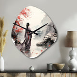 Japan Land Of The Samurai VI - Asymmetric Metal Wall Clock